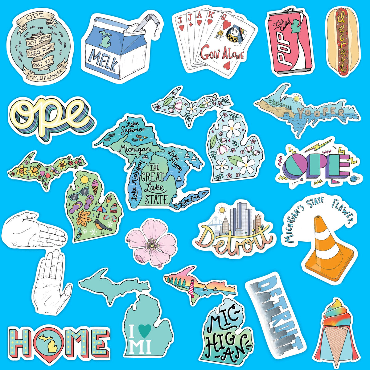 Michigan Stickers Great Lakes Fish Decal Fish Stickers Michigan Souvenirs  Scrapbook Stickers Michiganders Gifts Outdoor Bumper Stickers -  in  2024