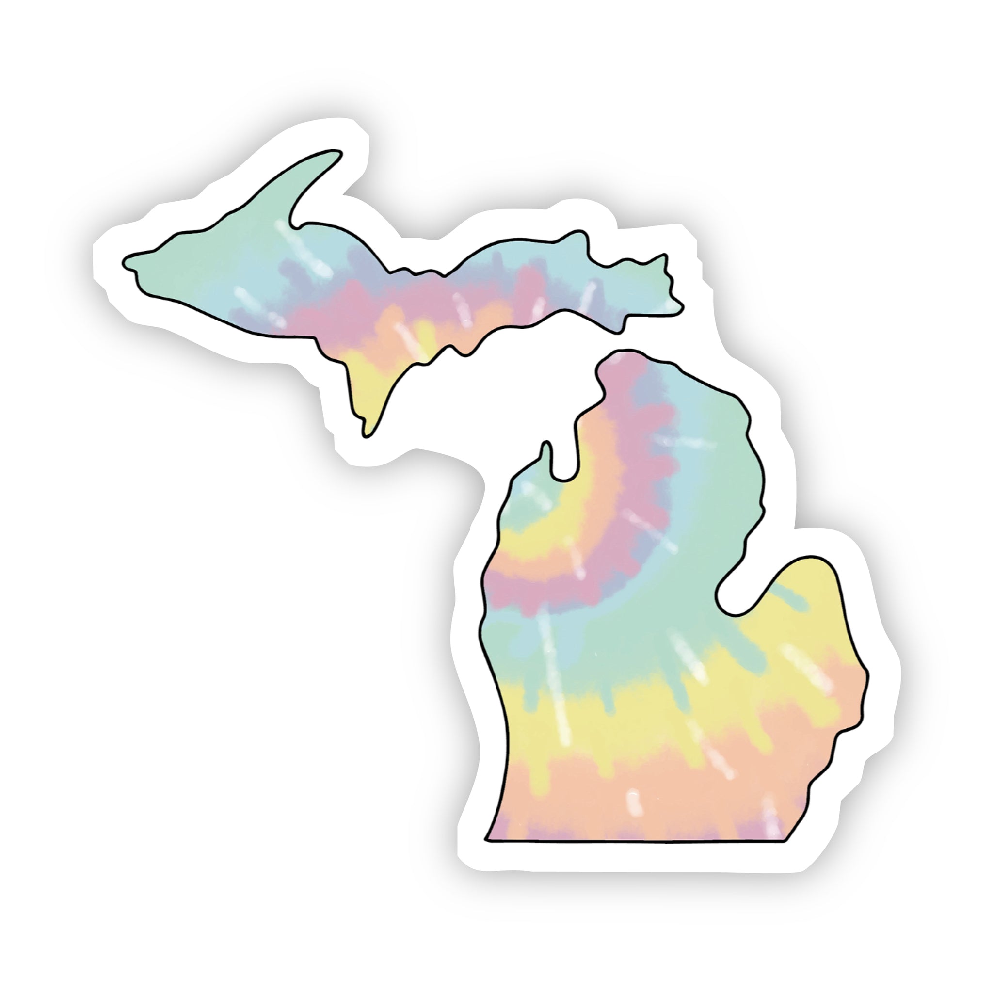 Michigan Tie Dye Sticker