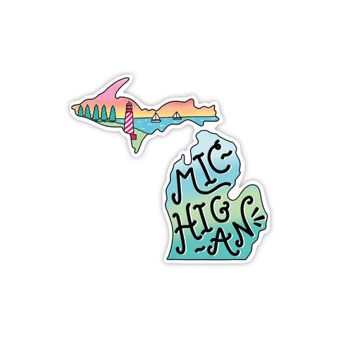 lighthouse michigan sticker